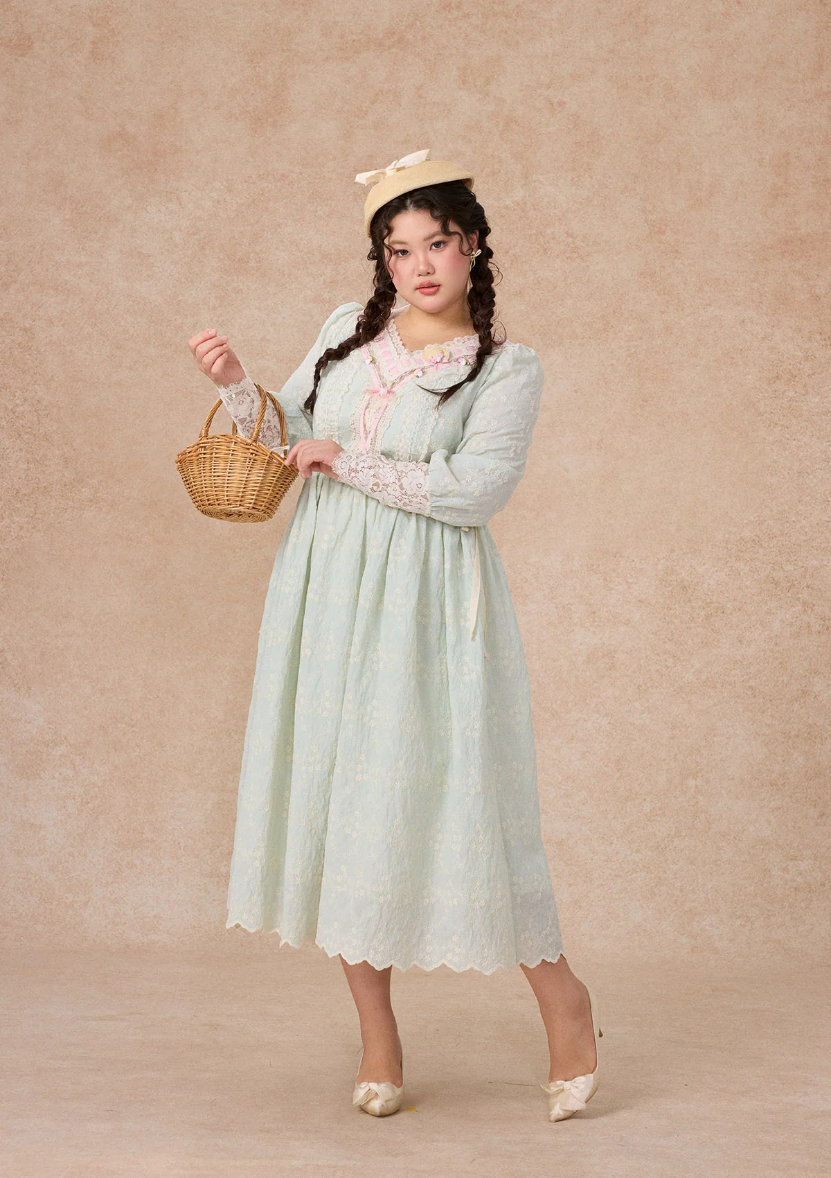 Curve&Plus Outing Straw Hat Dress - Image 7