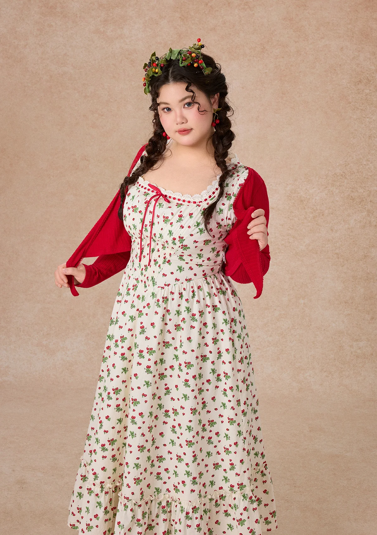 Curve & Plus Wild Strawberry Paradise Dress - Image 3