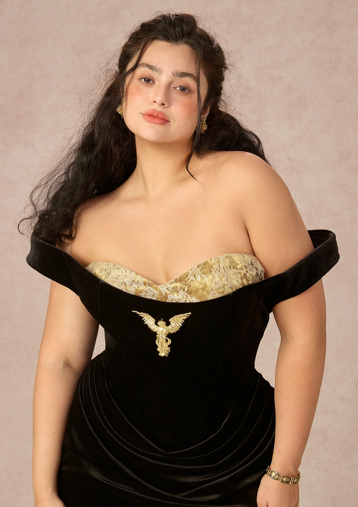 Curve&Plus Golden Eagle Goddess Dress - Image 4