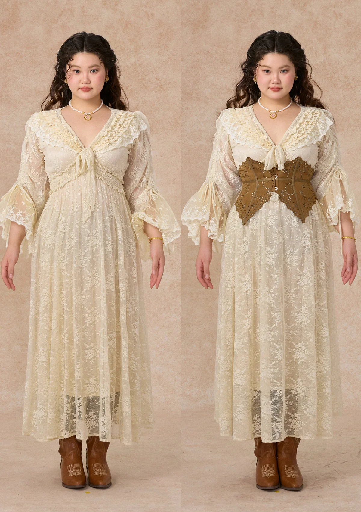 Curve&Plus White Horse Princess Dress - Image 6