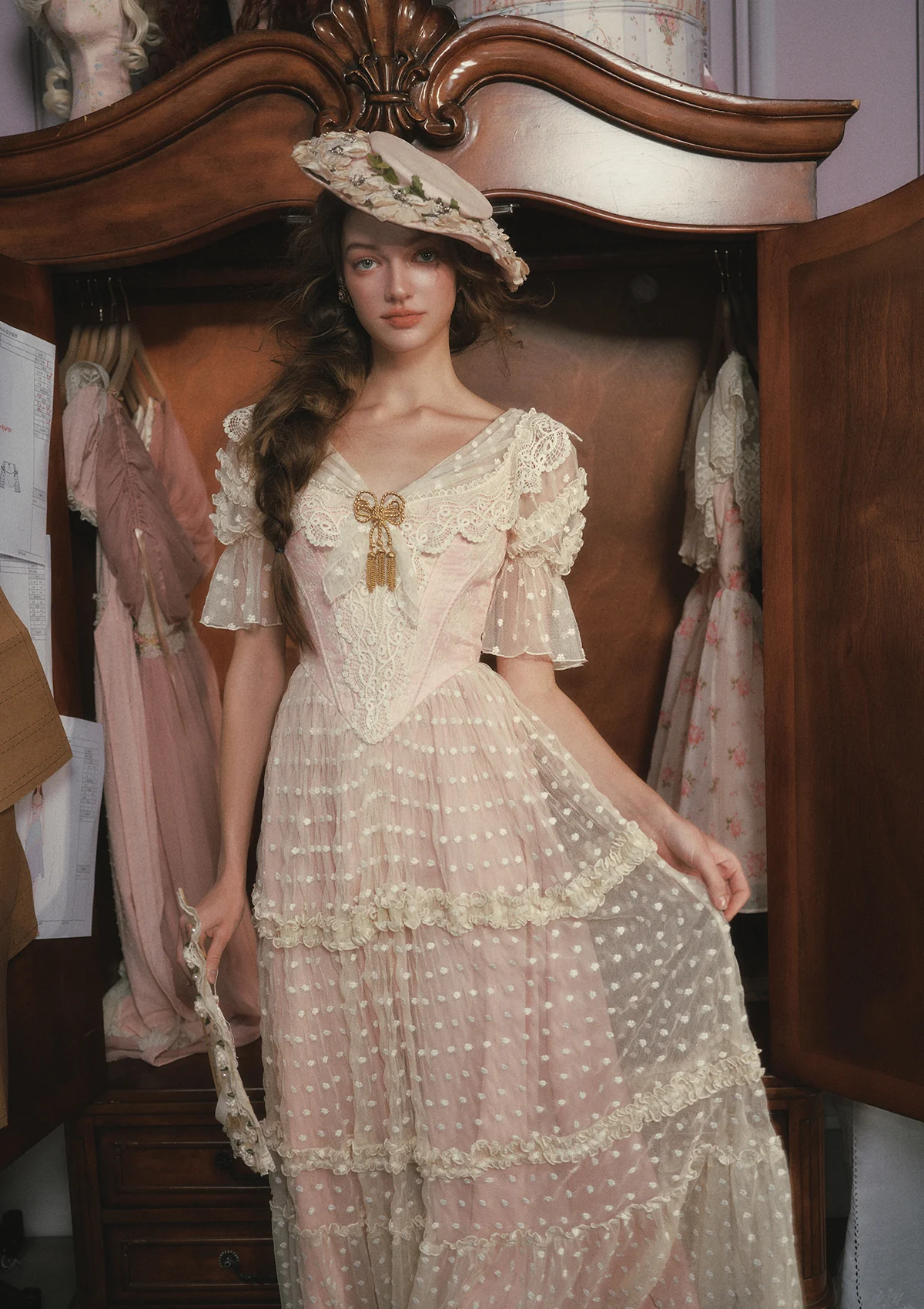 Gilded Invitation Dress（Pink） - Image 10