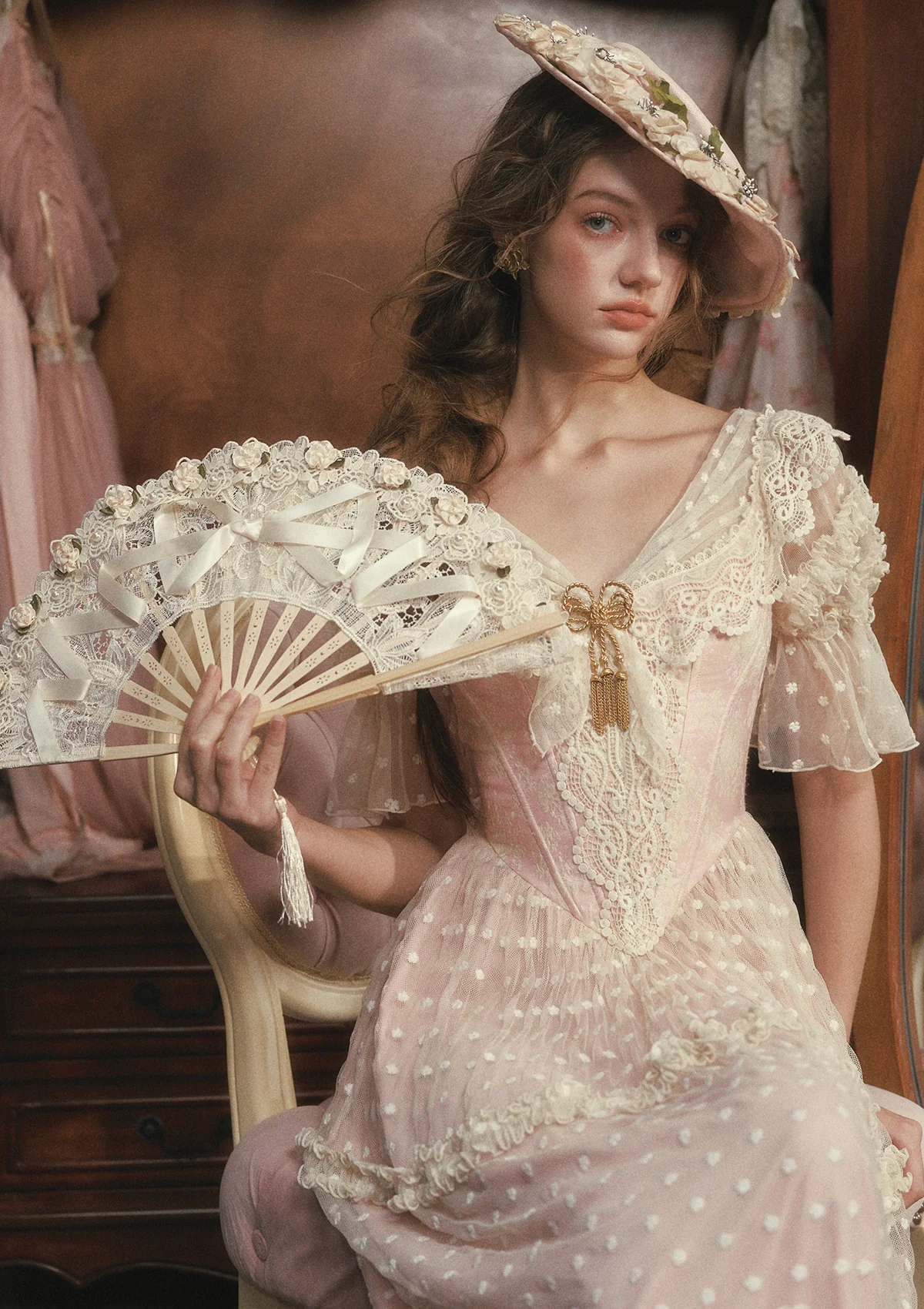 Gilded Invitation Dress（Pink） - Image 5
