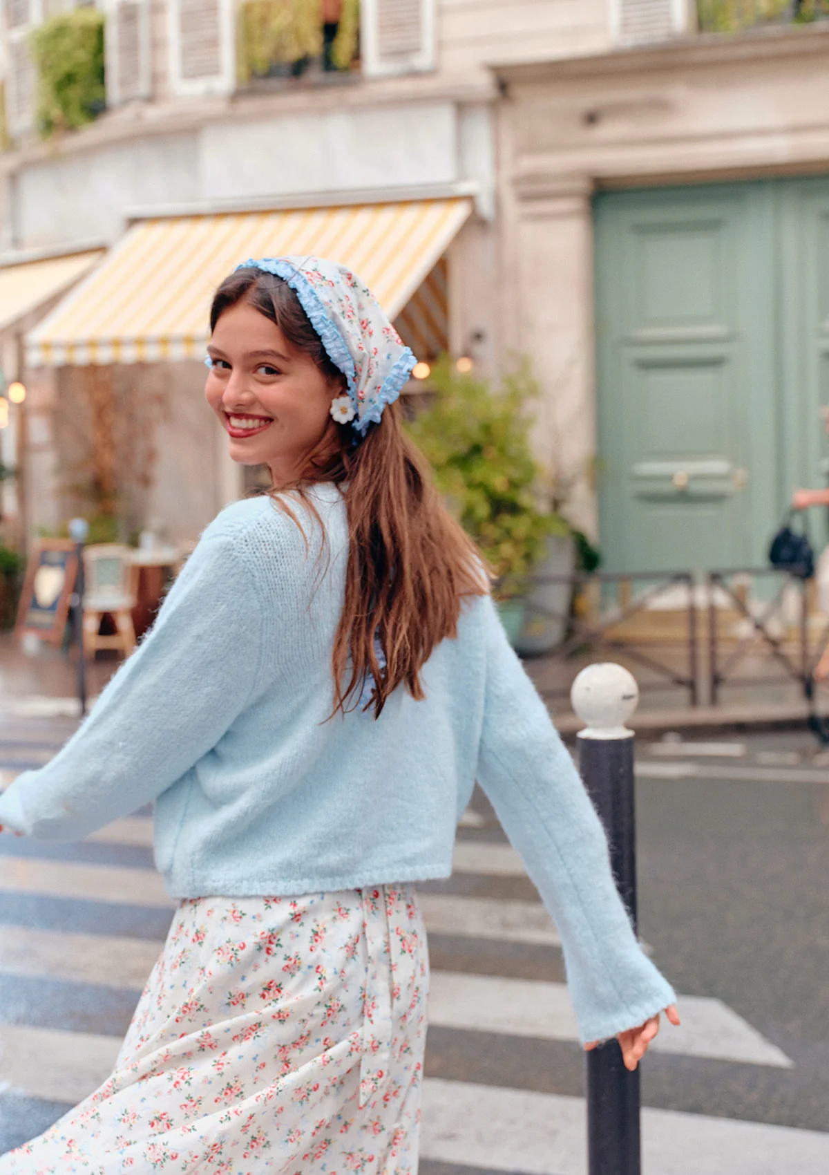 Left Bank Blue Coconut Knit Cardigan - Image 4