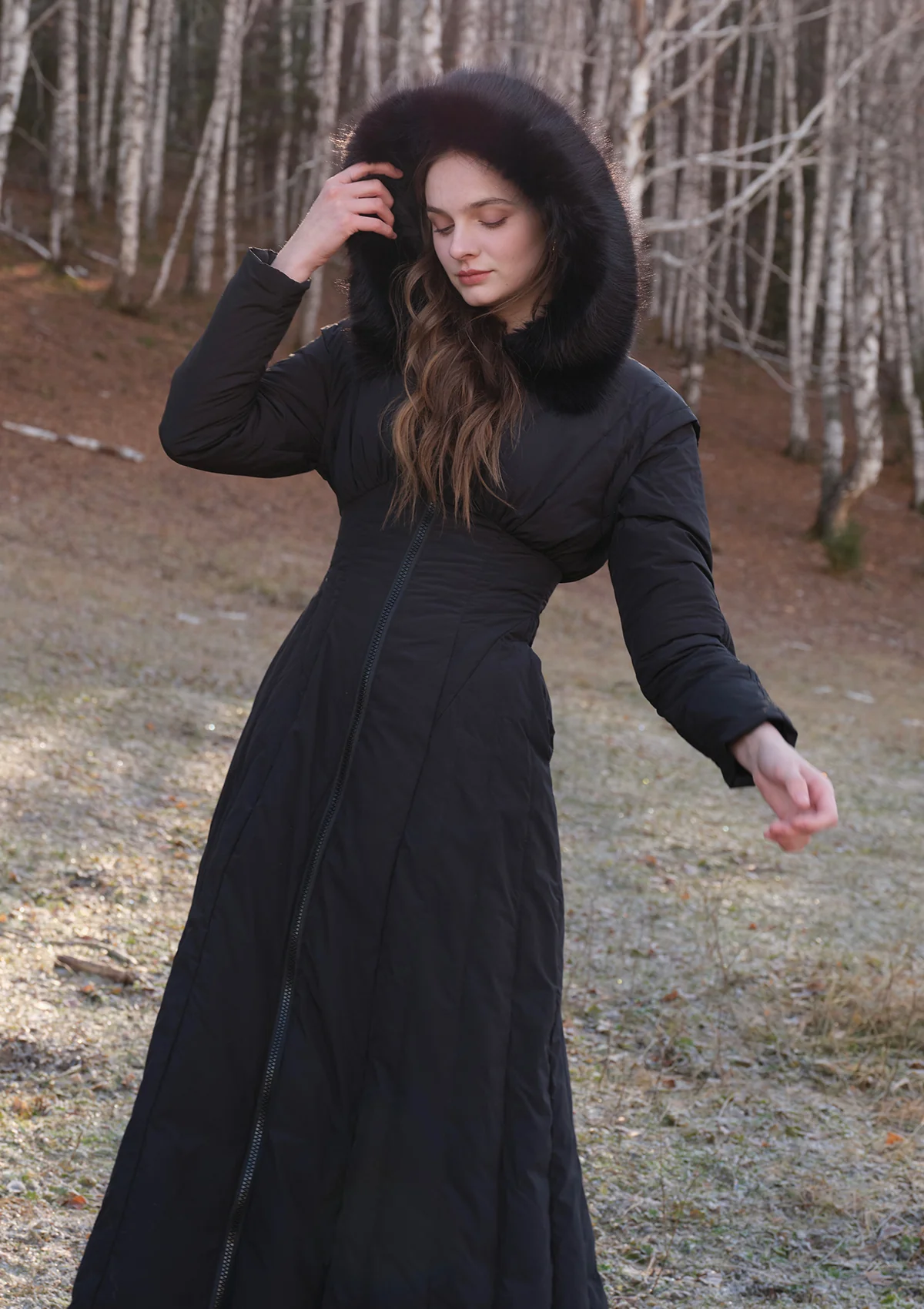 Paper Feather Down Coat(Black) - Image 10