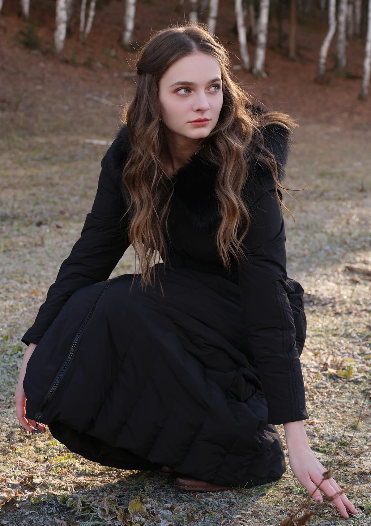 Paper Feather Down Coat(Black) - Image 11