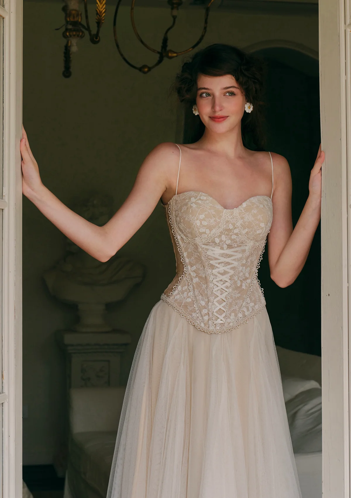 "White Moon, Weaving Dreams"Gauze Skirt - Image 3