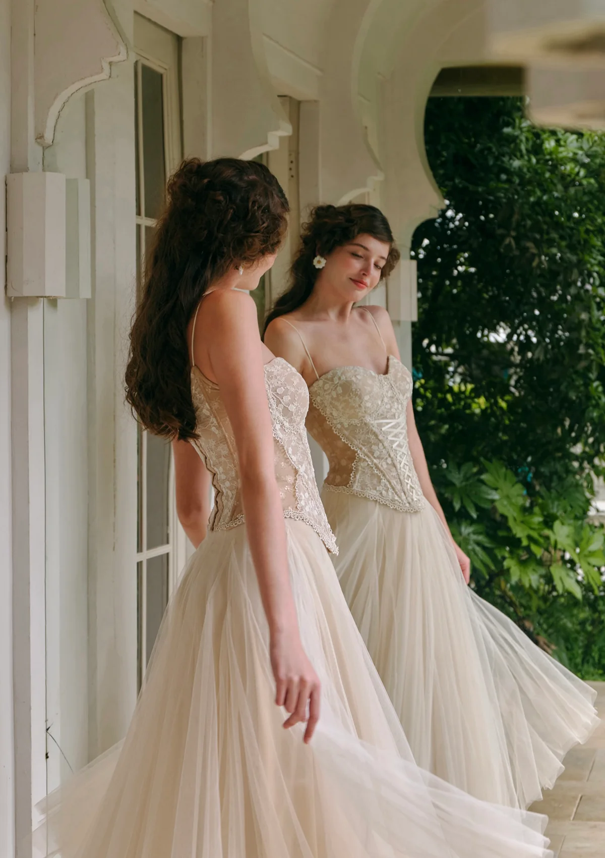 "White Moon, Weaving Dreams"Gauze Skirt - Image 9