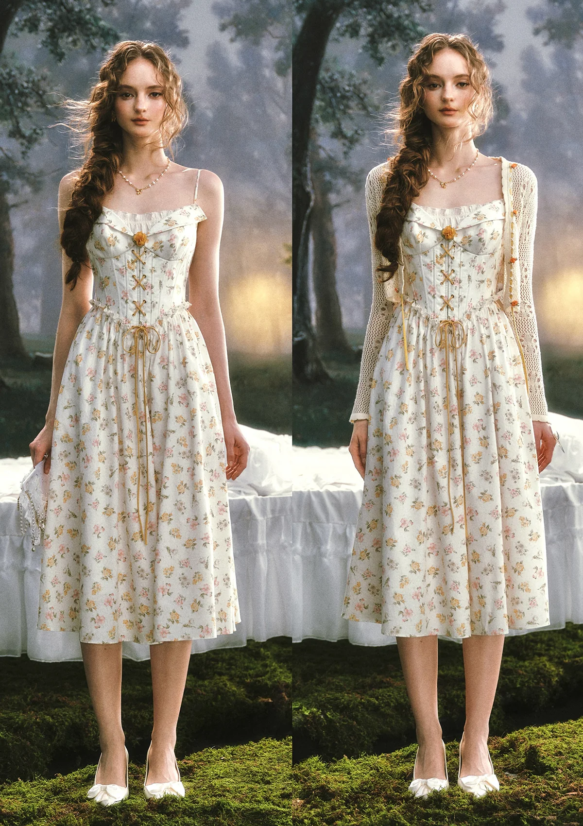 Misty Tangerine Grove Corset Dress - Image 3