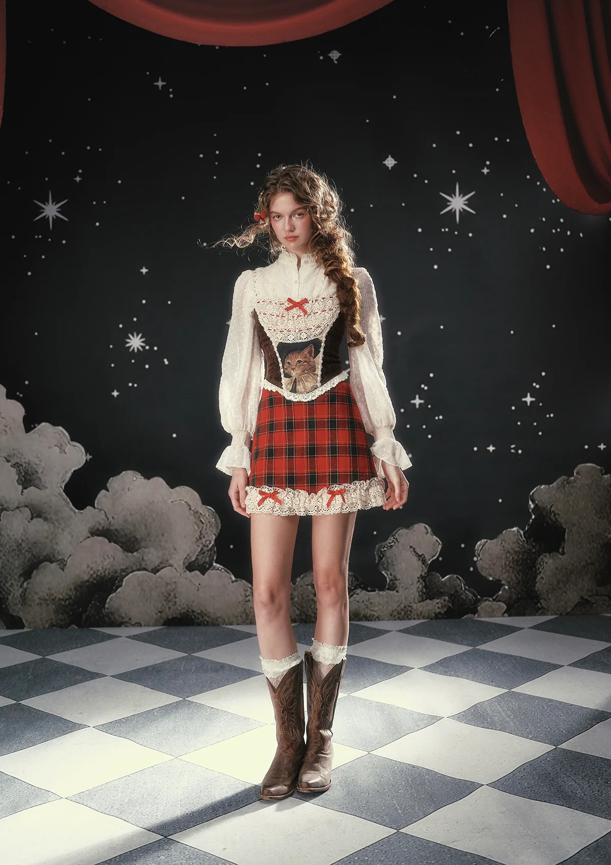 Puppet Cat Noel Skirt - Image 6