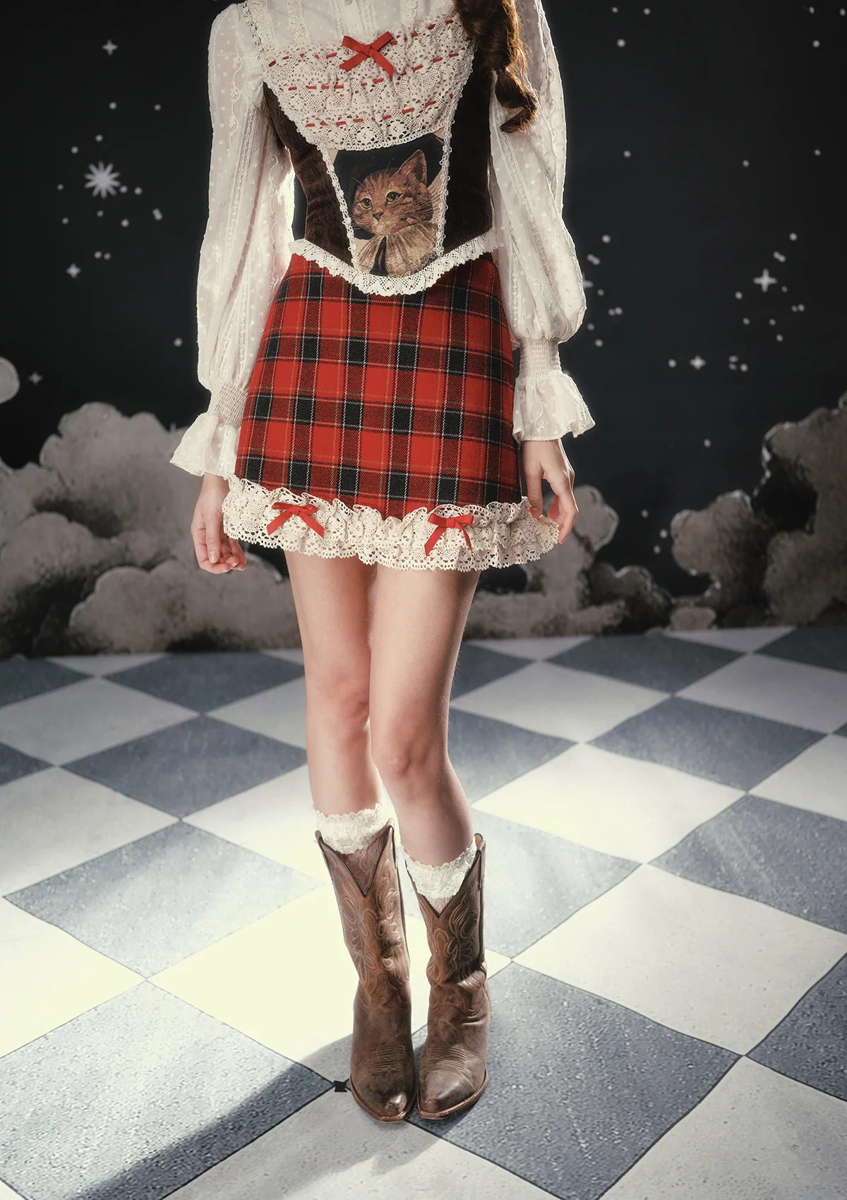 Puppet Cat Noel Skirt - Image 7