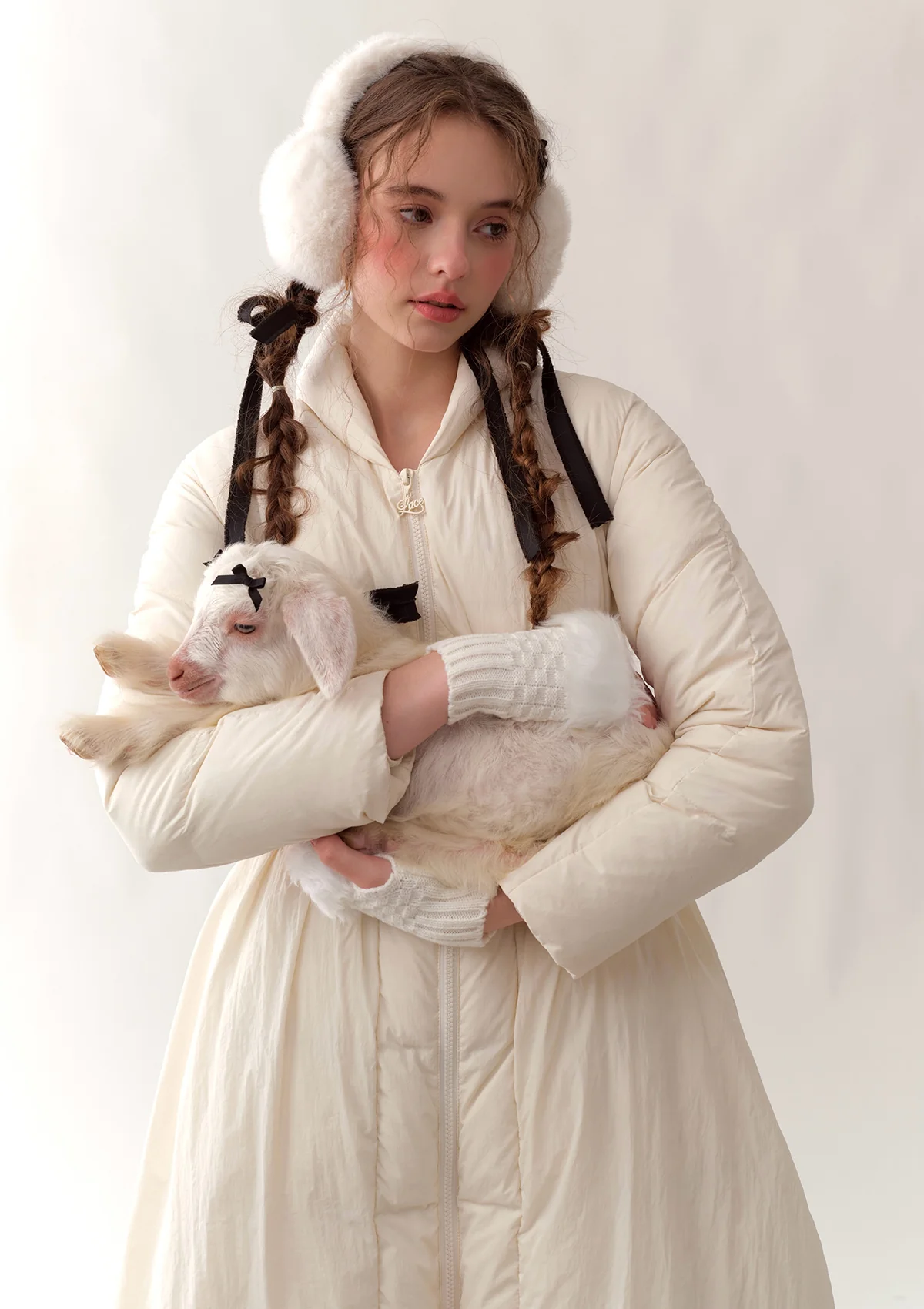 Sea Salt Chiffrette Down Jacket - Image 7