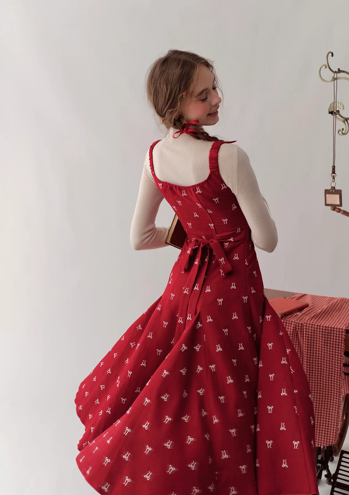 Strawberry Newspaper Office Dress - Image 5