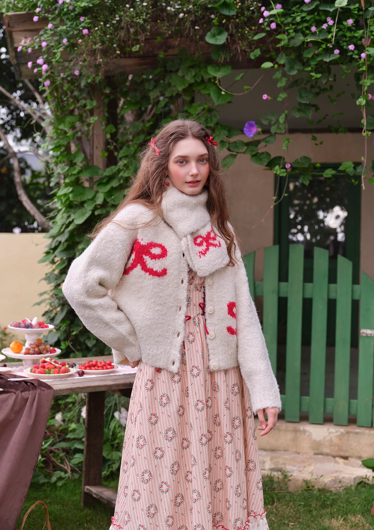 Strawberry Young Sister Knit Cardigan - Image 6