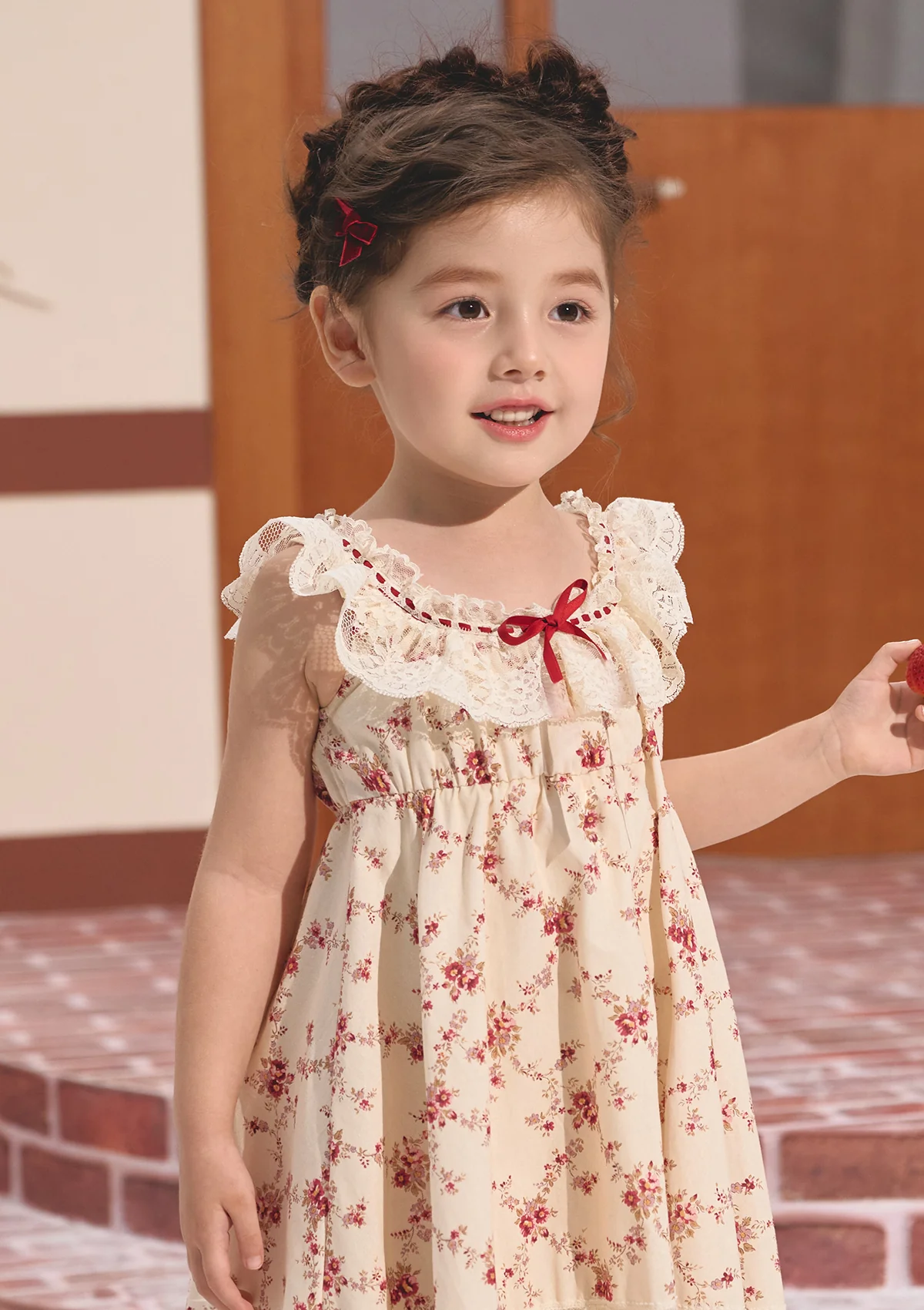 Toddler Girl Red Garnet Dress - Image 8