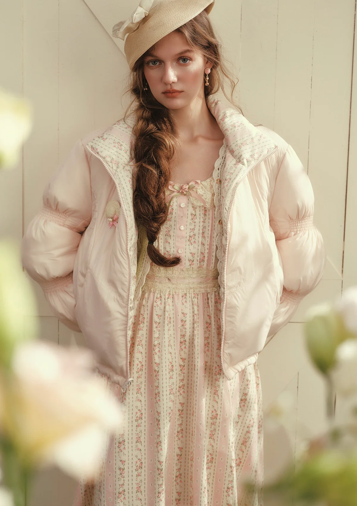 Winter Garden Down Jacket (Pink) - Image 3