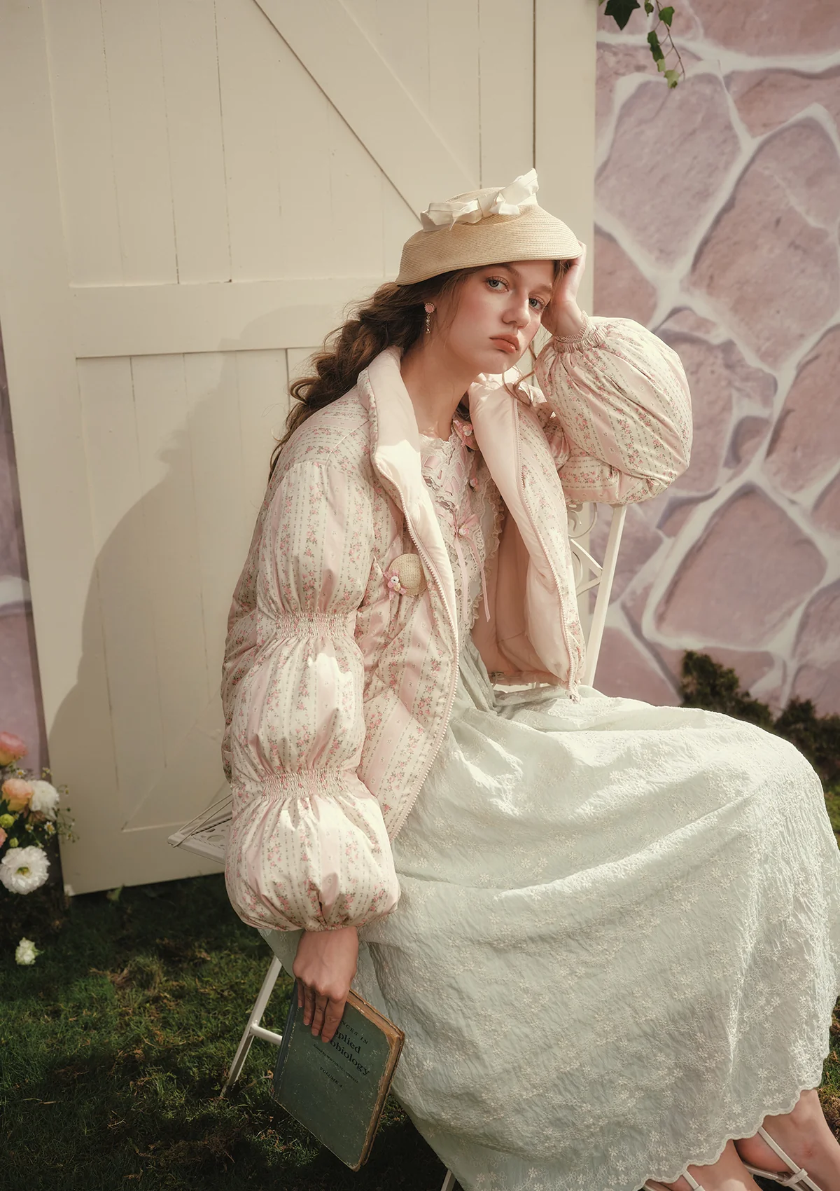 Winter Garden Down Jacket (Pink) - Image 7